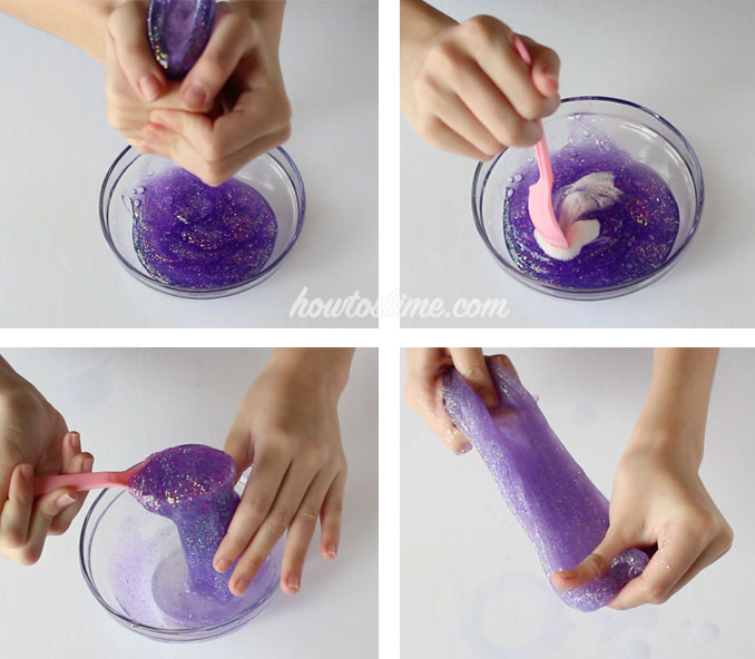 How to make purple glitter slime