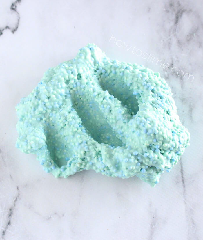 Crunchy Slime Recipe with Foam Beads