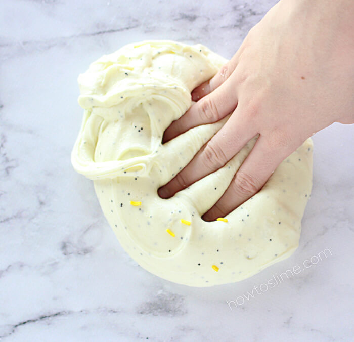 Lemon poppyseed slime with Sta-Flo