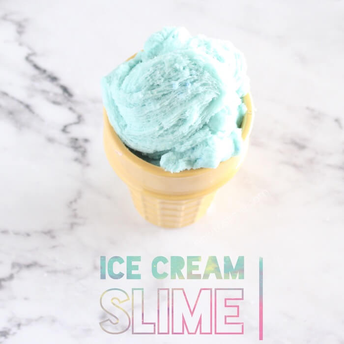 Ice Cream Slime Recipe with instant snow and without borax