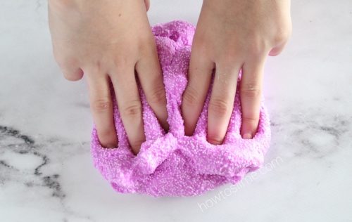 How to Make Kinetic Foam Floam Crunchy Slime