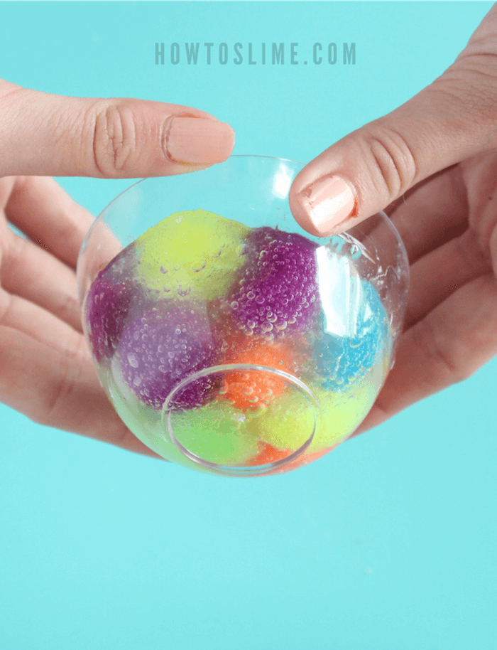 Rainbow Pom Pom Slime